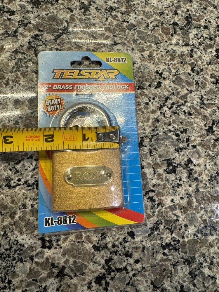 Heavy Duty 2" Brass Padlock 2 Keys 50mm