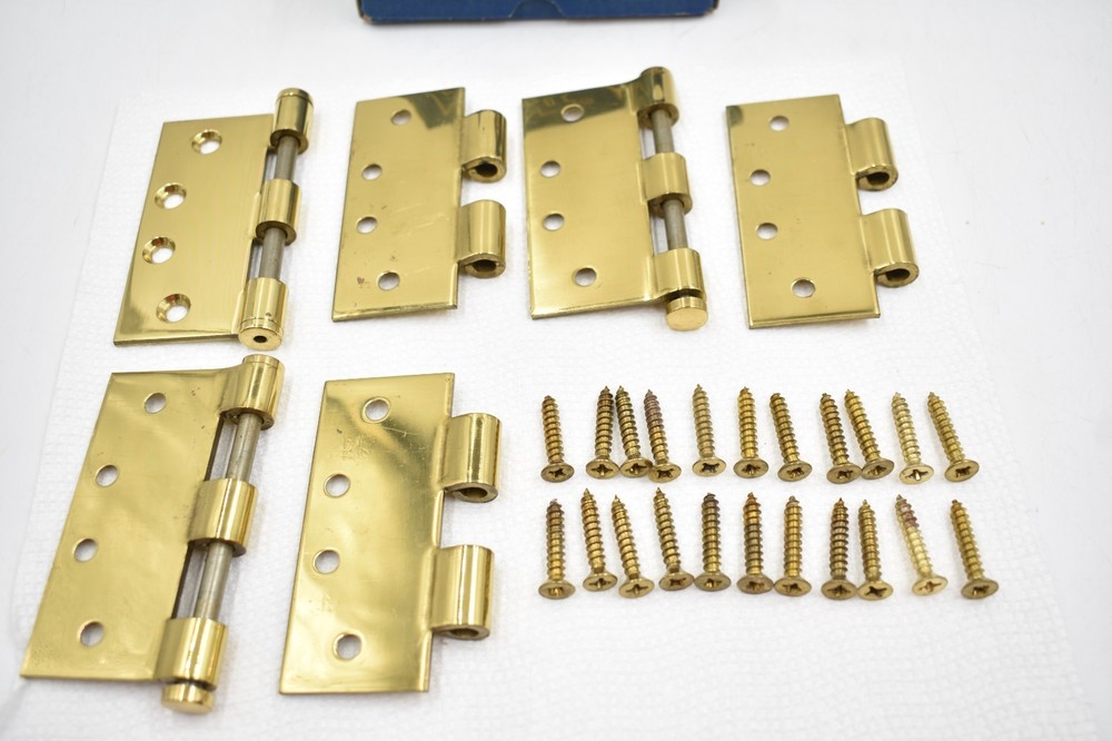3 Vintage Mont Hard Hinges 4" x 4"