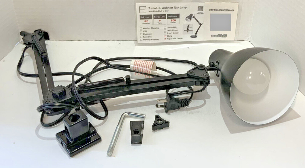 Black Trazio LED Architect Task Lamp (9043329)