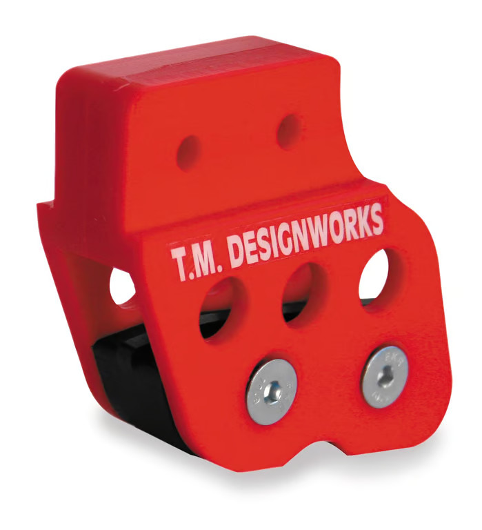 T.M. Designworks Rear Chain Guide and Solid Powerlip Wear Pad - Black RCG-007-BK