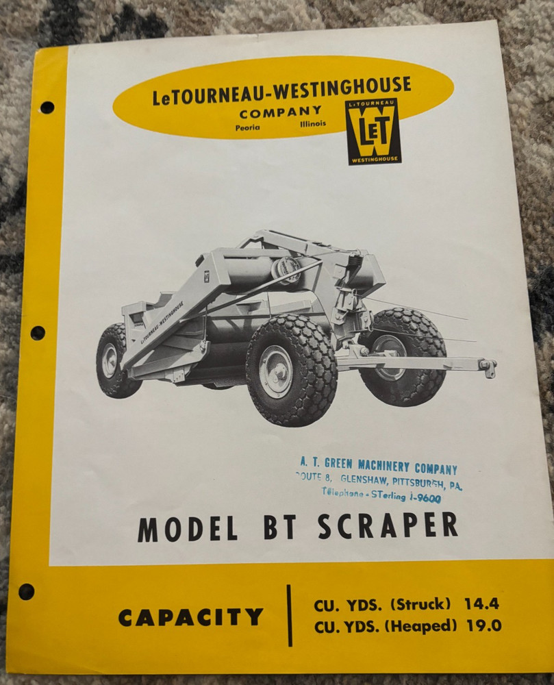 LeTourneau Westinghouse BT Scraper Brochure AMIL25