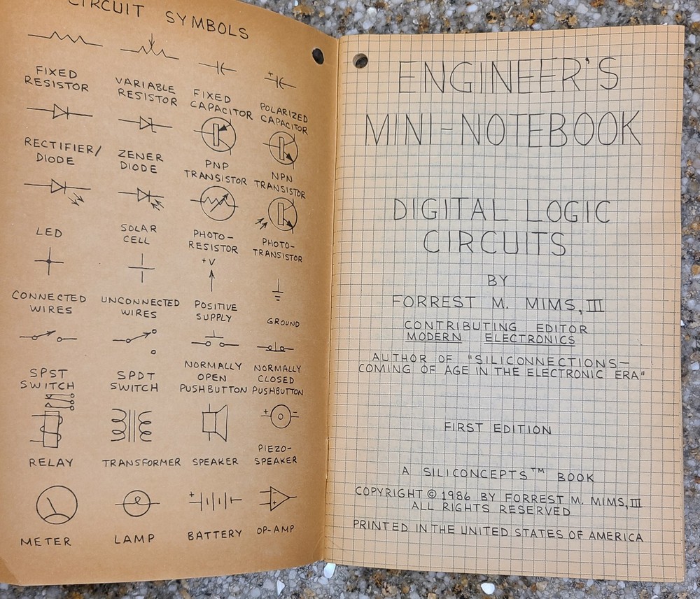 Radio Shack Electronic Components Encyclopedia & Engineers Mini Notebook