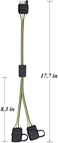 Four-way Y-splitter plug for trailer lights.