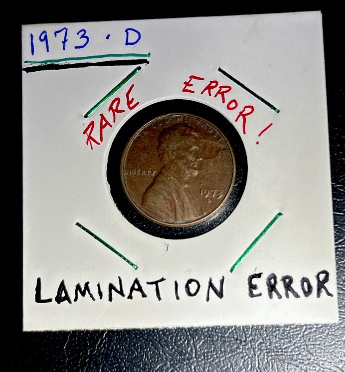 1973 D Penny Error