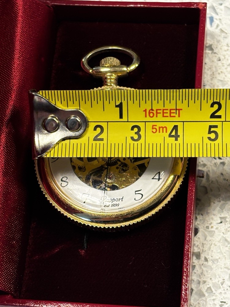 Rapport Pocket Watch Open Face Gold Plated Wind Up Working