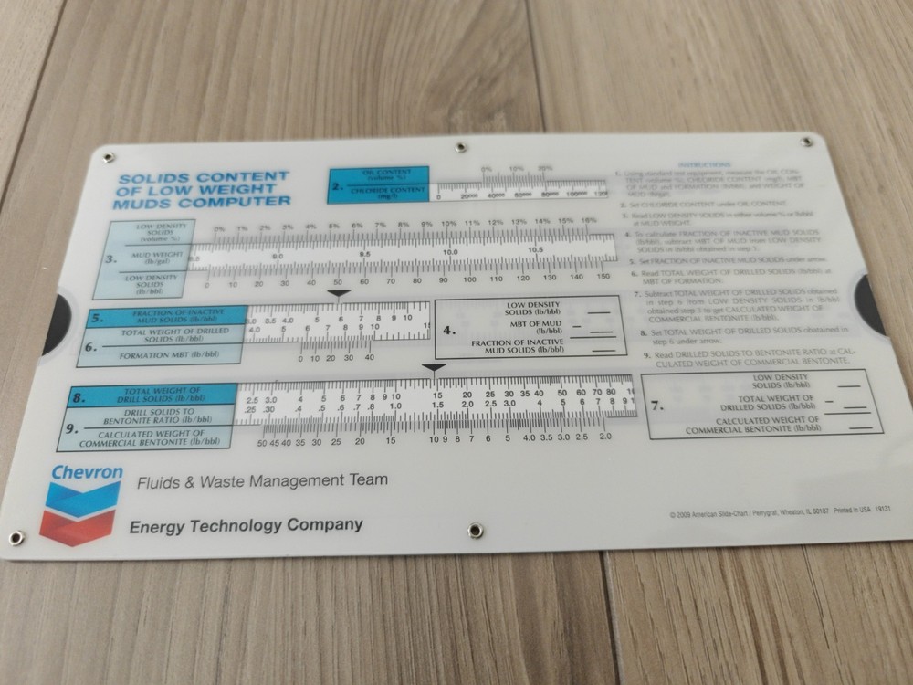 Solids Content of Weighted Muds Computer/Slide Rule