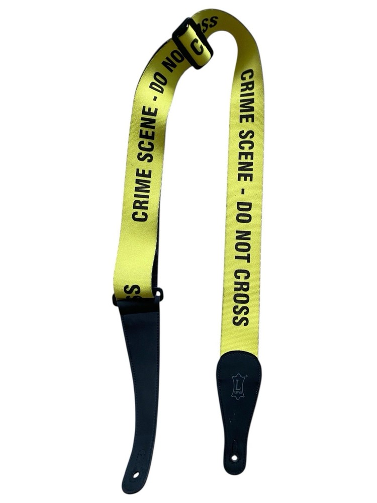 Levys Guitar Strap Crime Scene Yellow 1.75”