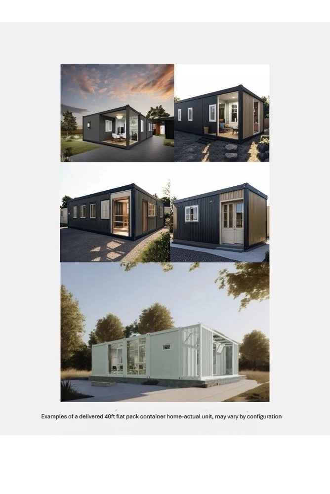 40ft Modular Container Home Prefab House 2/3 Bed, Bath, Kitchen- Fast Setup