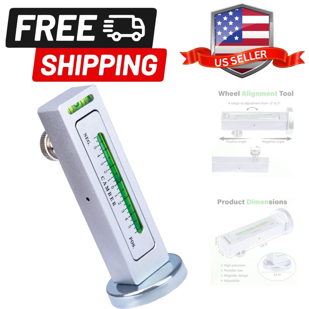 Wheel Alignment Tool, Universal Camber Alignment Tool, Adjustable Magnetic Ga...