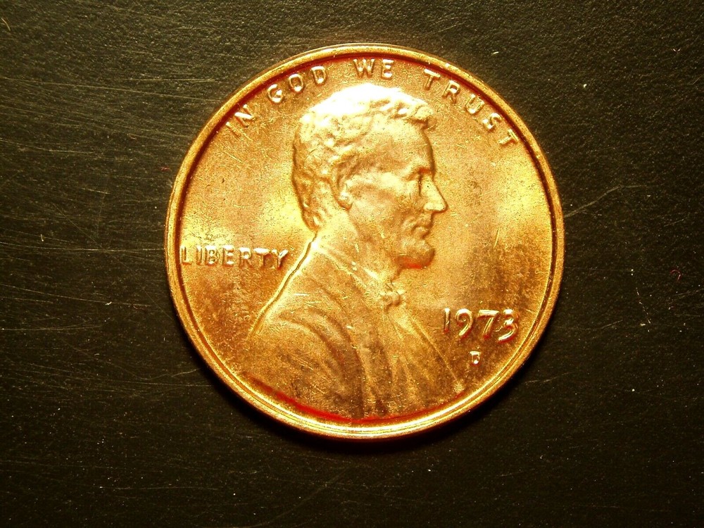 1973-D  ONE UNC LINCOLN MEMORIAL CENT #4