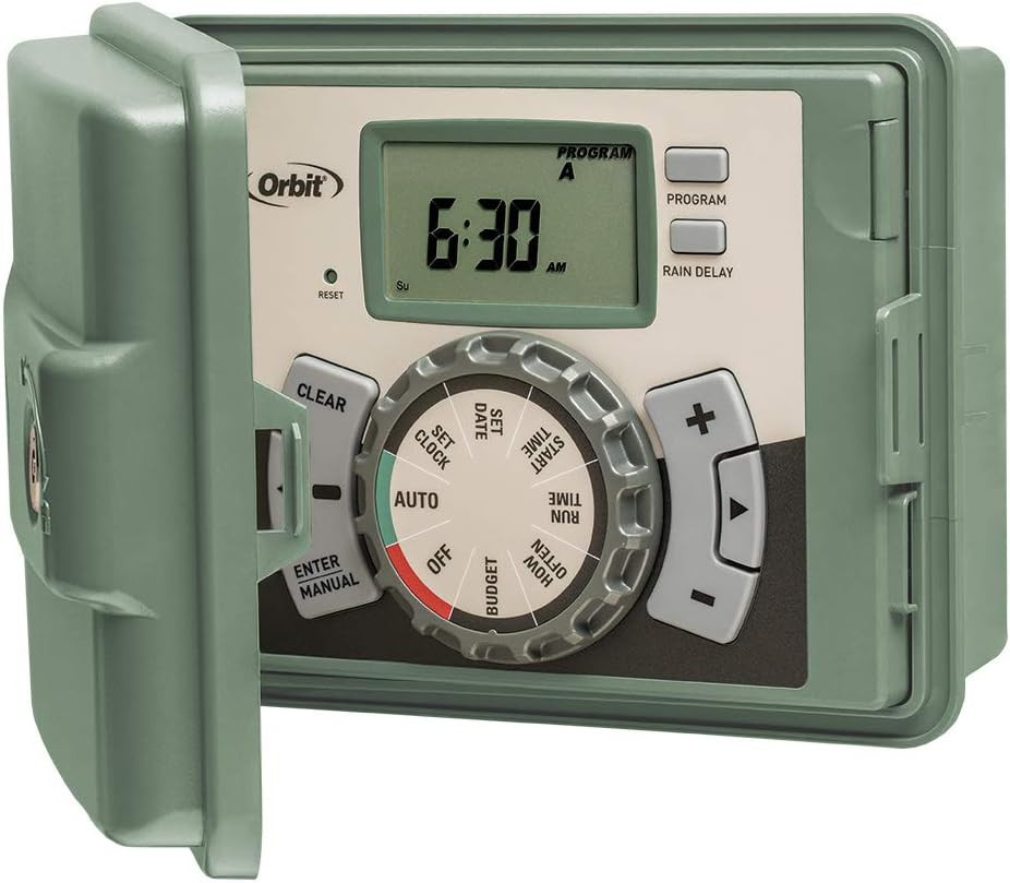 57899 9-Station Outdoor Swing Panel Sprinkler System Timer