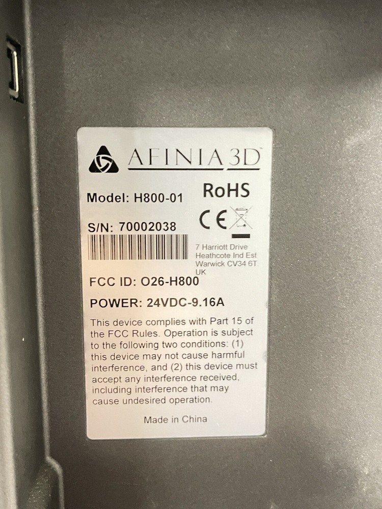Afinia 3D Printer H800 UNTESTED/AS-IS