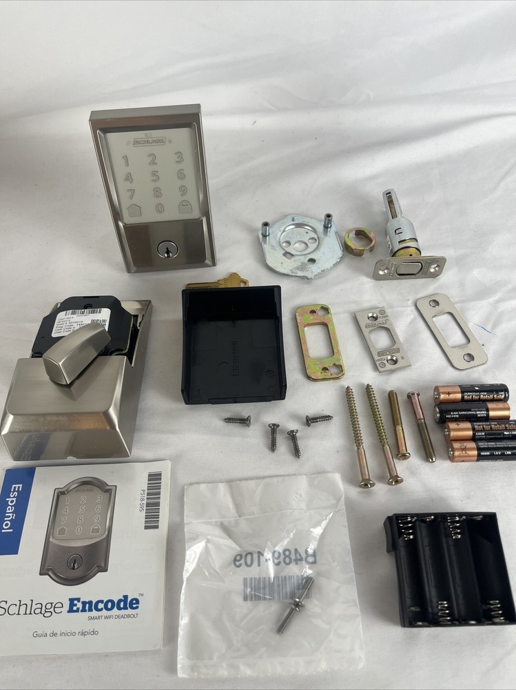Schlage Encode Smart WiFi Deadbolt Door Lock Satin Nickel