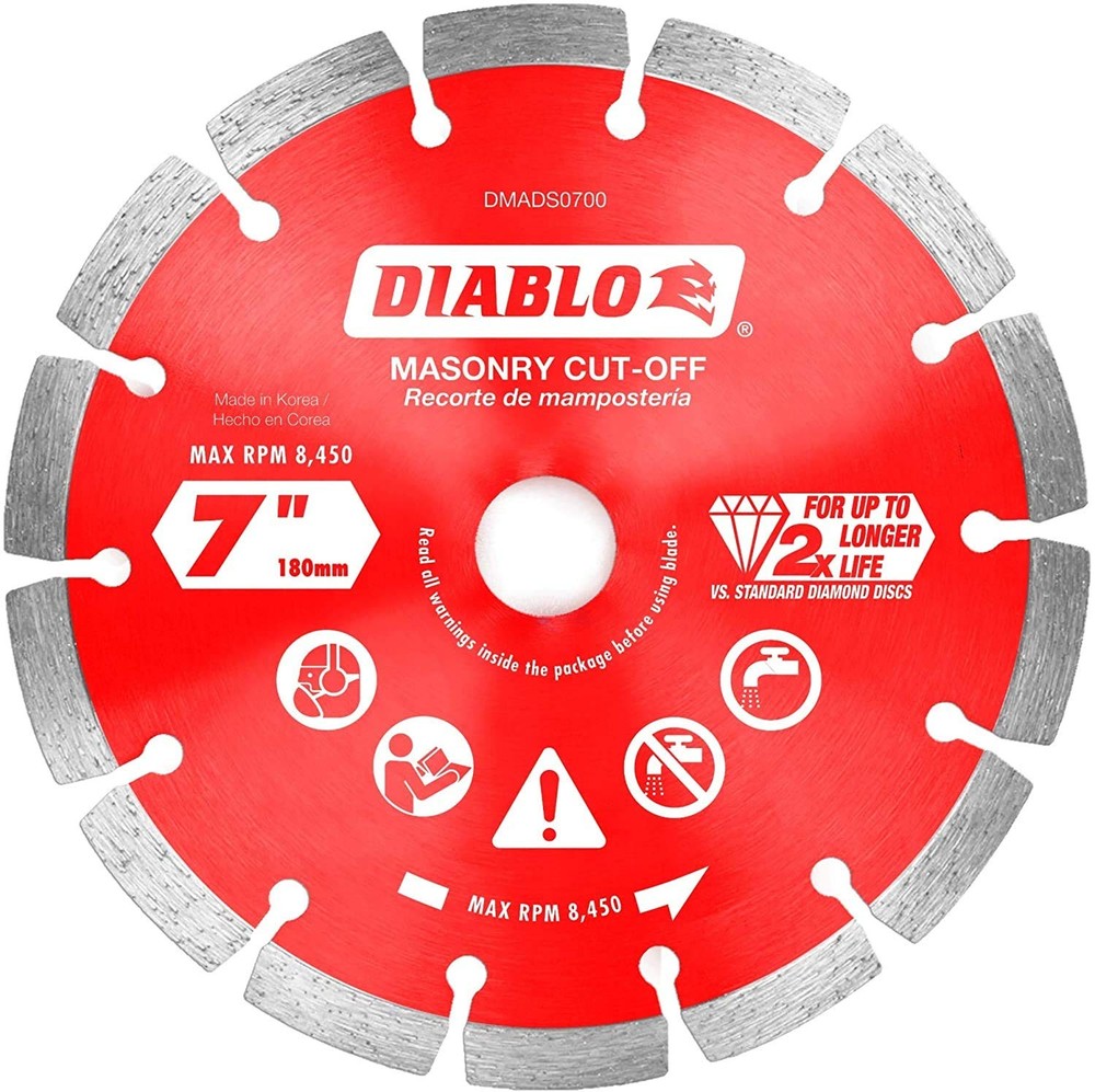 Diablo DMADS0700 7" Diamond Segmented Masonry Cut-Off Blade