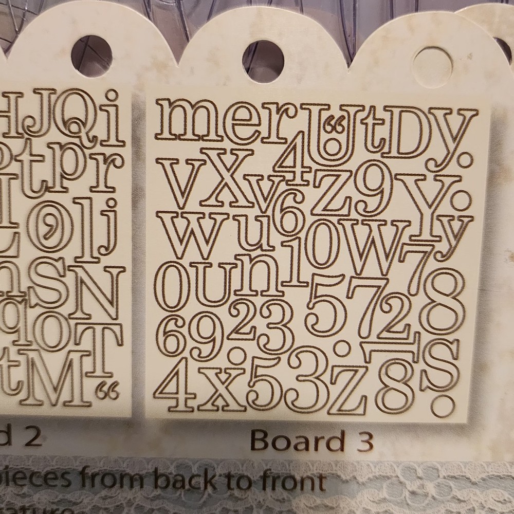 FANCY PANTS See-Through Clear Alphabet Transparent Die-Cuts 3 Sheets