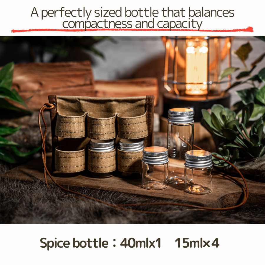 Waxed Canvas Spice Case, Spice bag, Bushcraft Set, Kitchen Storage Container