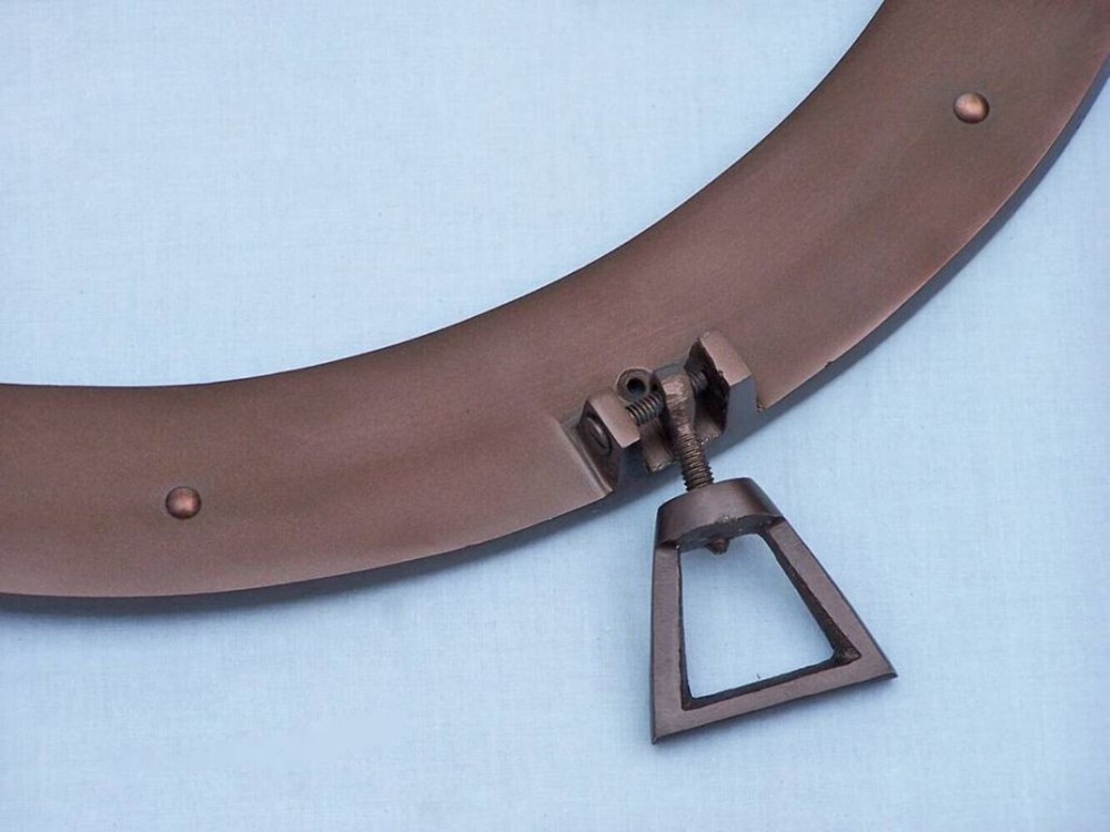Bronzed Deluxe Class Porthole Clock 24"