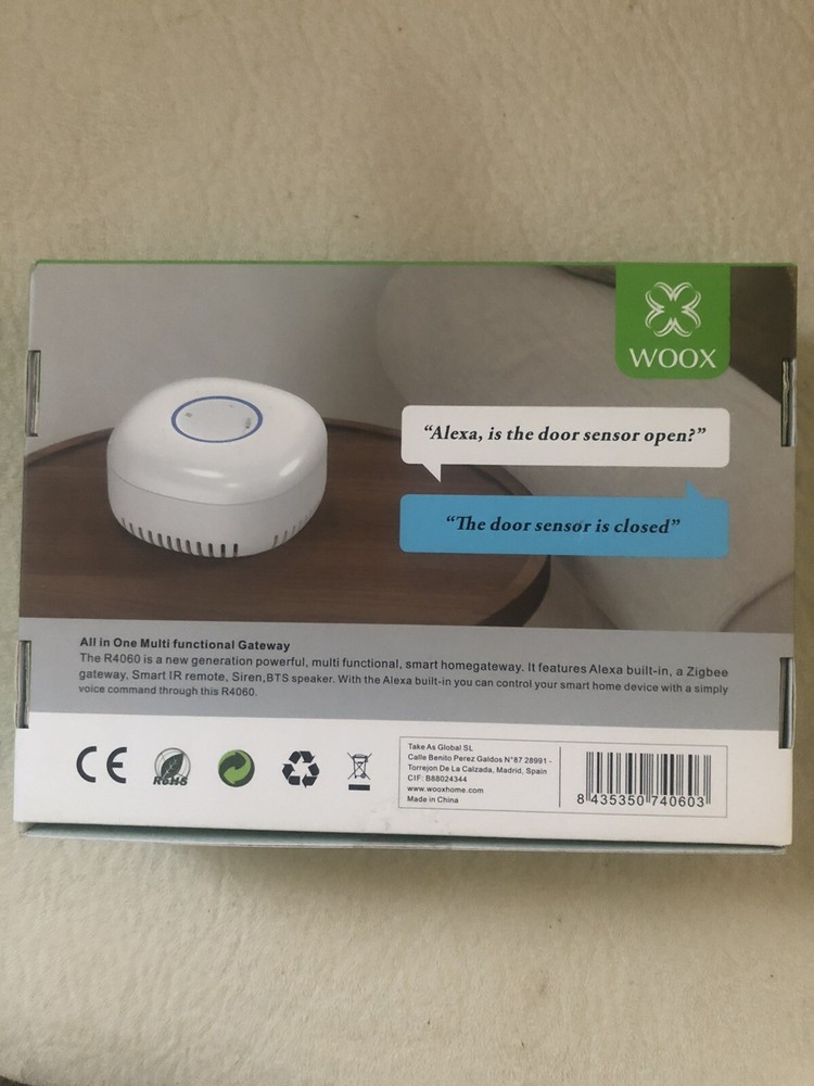 WOOX ZigBee R4060 Multi Functional Gateway Smart Home Device by Voice