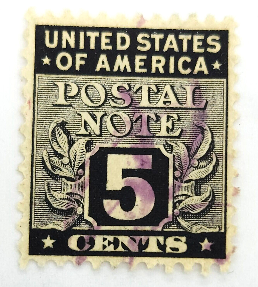US Stamp Revenue Scott #PN5 ~ 1945 5c Postal Note Black, Used
