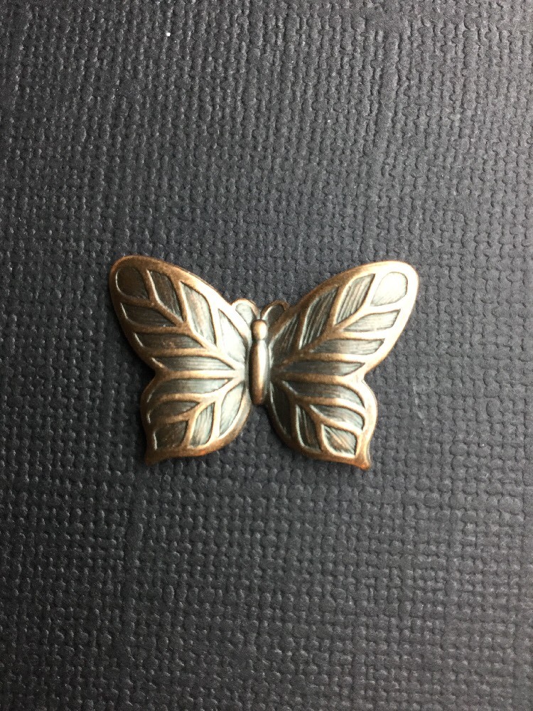 34775 - 2 Pc Copper Oxidized Victorian Butterfly Jewelry Finding