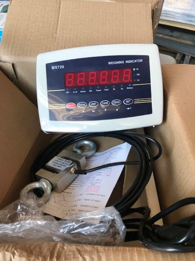 2000 LB CALIBRATED S-TYPE LOAD CELL INDICATOR CRANE SCALE TENSION/ COMPRESSION