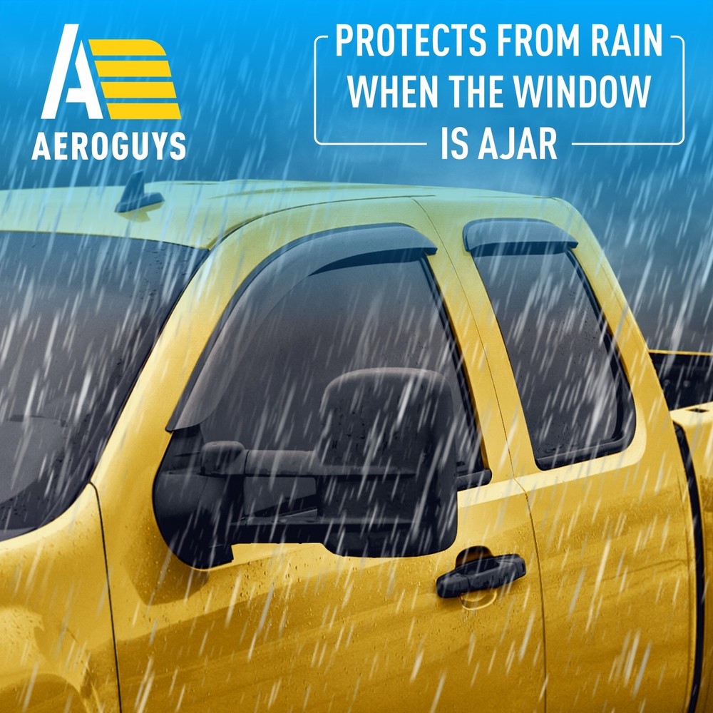 Rain Guards Vent Visors Shade for 2007-2013 Chevy Silverado Extended Cab