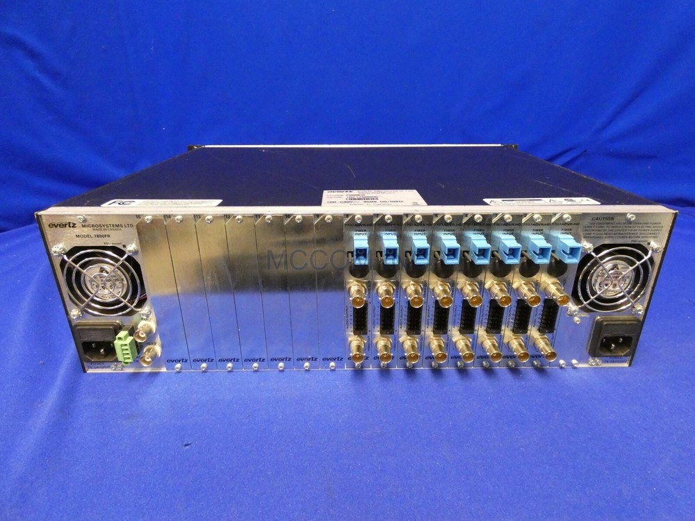 Evertz 7800FR Frame w/ 7-770ADVR-HD Modules, 2 PS