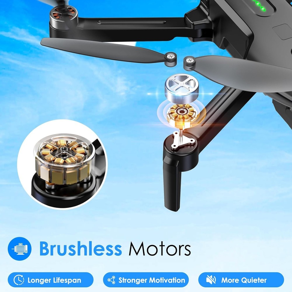 Drone with Camera, 1080P FPV Foldable Brushless Motor, One Key...