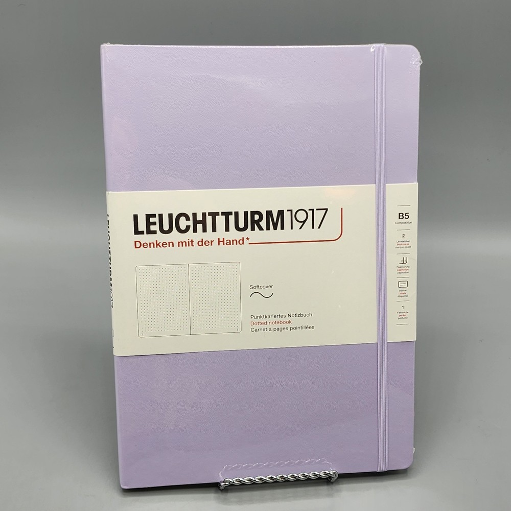 Notebook Composition Dotted, Softcover, 123 Numbered Pages (Lilac) - B5