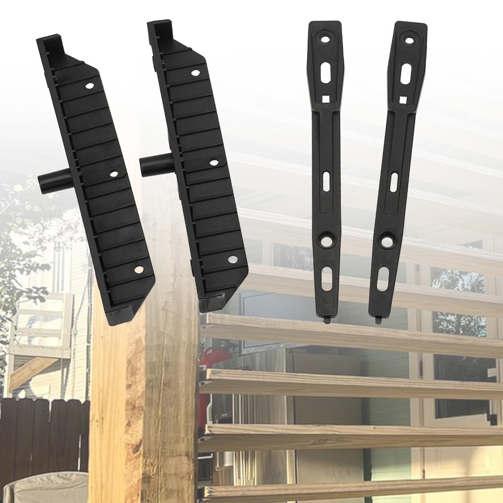 Louver Hardware Kit for Blinds & Shutters - 2 Set Deck Sunblind Brackets, Holds