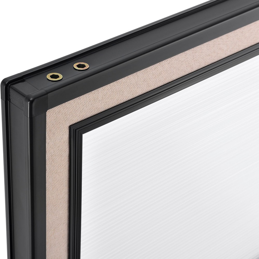 Office Partition Panel With Partial Window 36-1/4"W x 72"H Tan