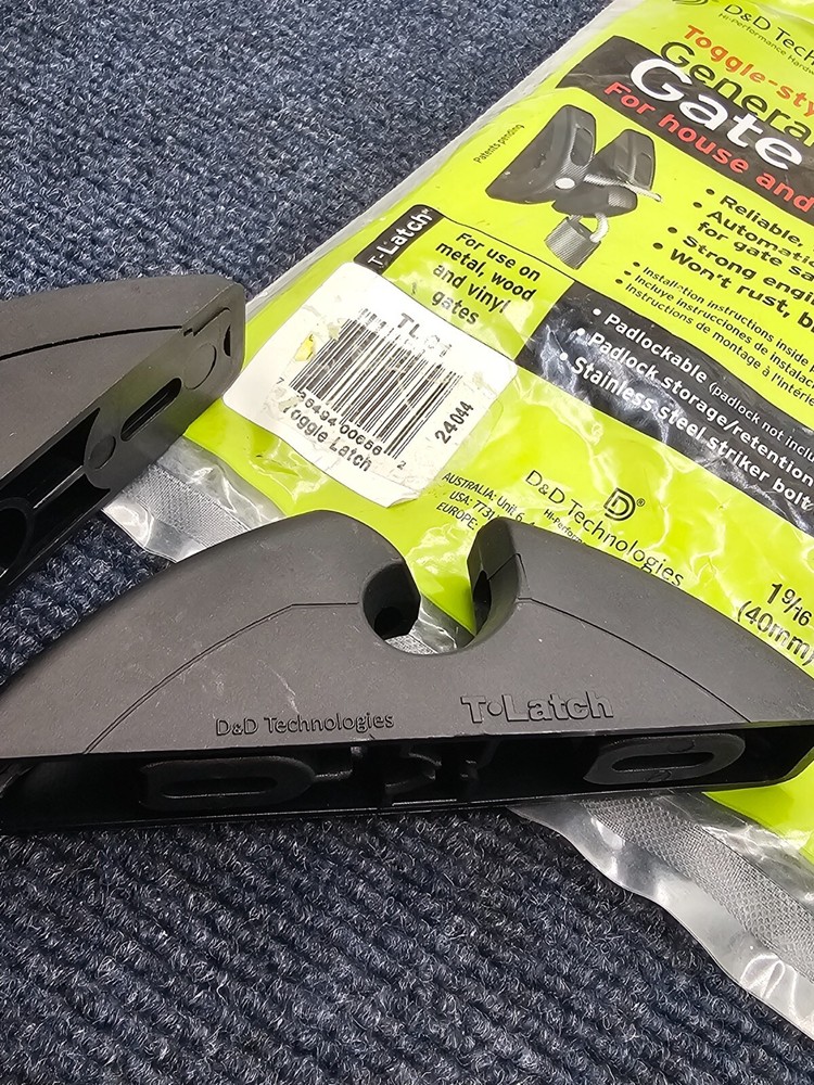 D&D Technologies TL01: T-Latch Action Gate Latch, Padlock Gravity Gate Latch