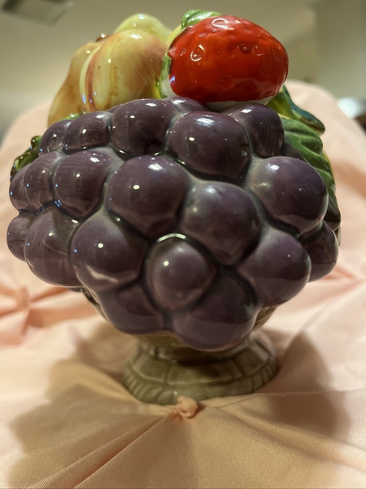 Vintage Ceramic Centerpiece Fruit Basket
