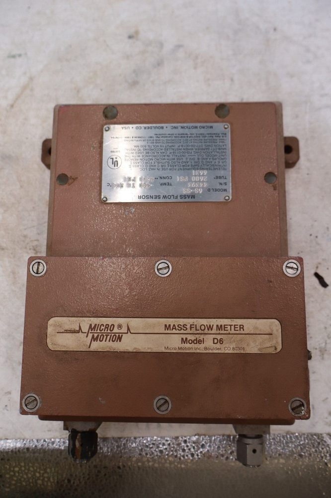 Micro Motion D6 Mass Flow Meter