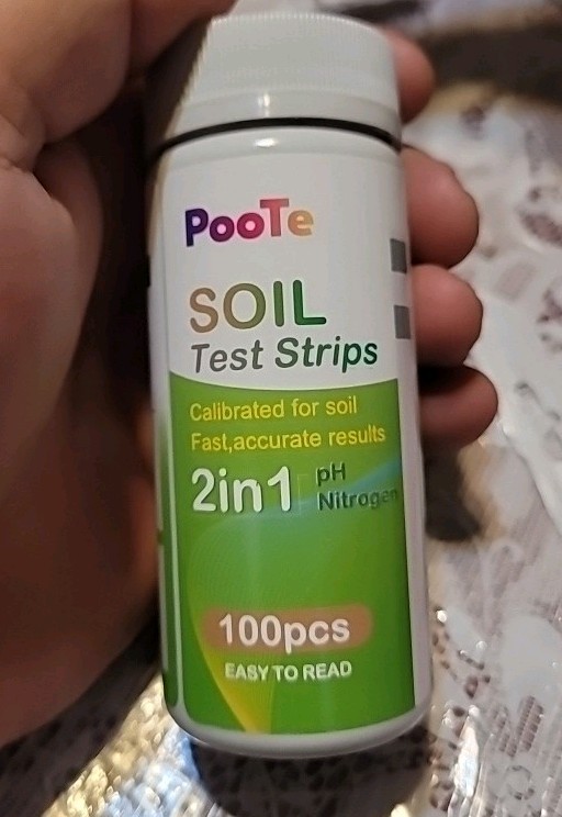 Soil pH & Nitrogen Test Kit w/ 100 Testing Strips, Fast & accurate, Garden/Lawn