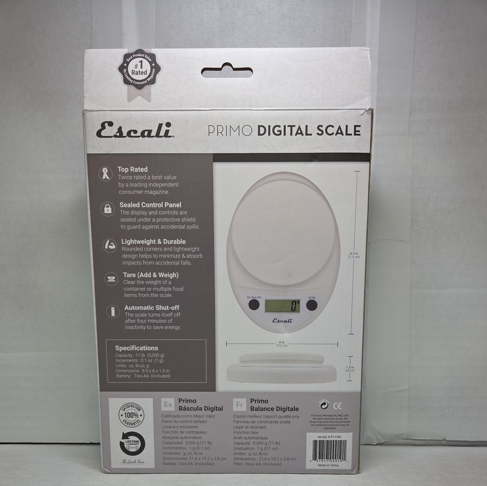 Escali Primo Digital Food Scale - White