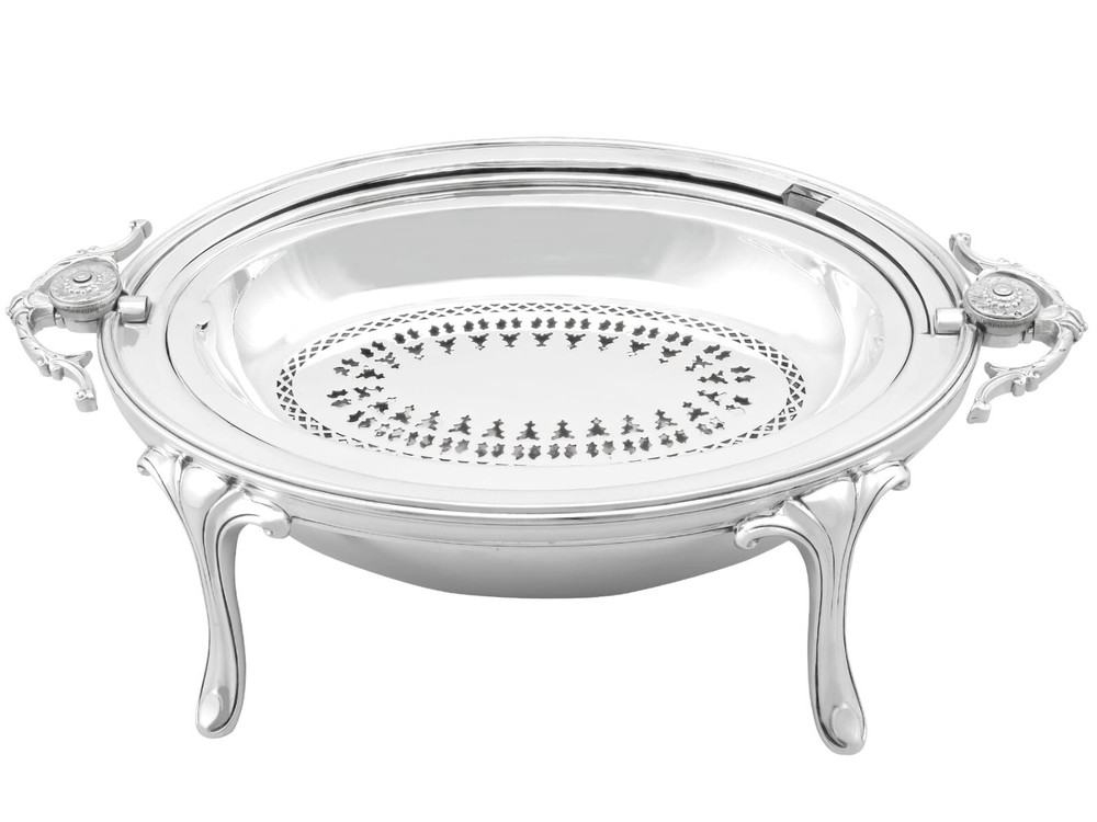 Sterling Silver Breakfast / Warming Dish Antique George V
