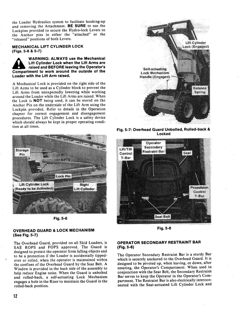 Skid Loader Operators Instruction Manual Gehl 4510 4610