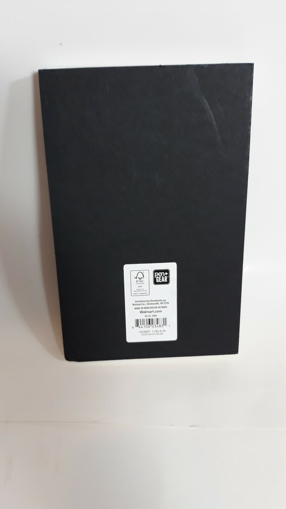Ideas Classic Notebook Journal Size 55" X 8.5" Black 120 Sheet Journal Book