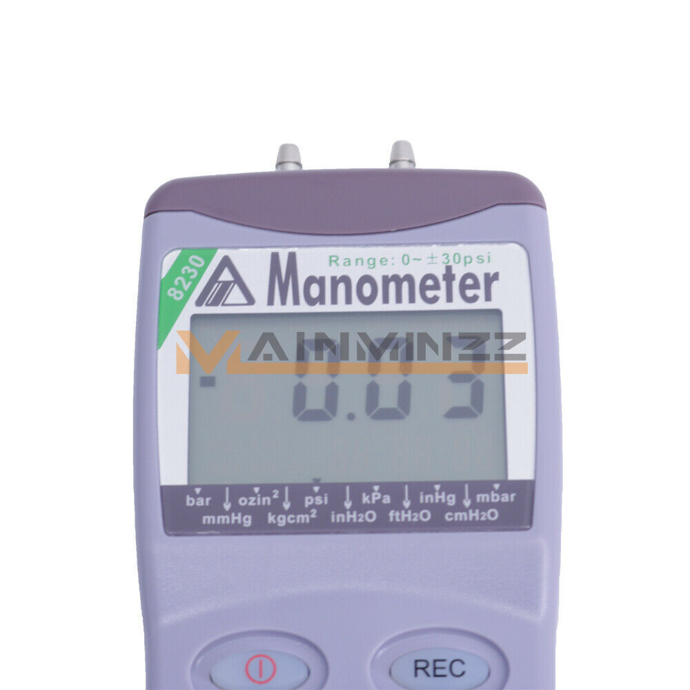 1pc AZ8230 Digital Differential Pressure Meter Manometer Range 0~30psi