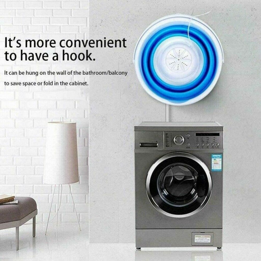 Bucket Type Folding Mini Portable Laundry Machine Clothes Washing Machine