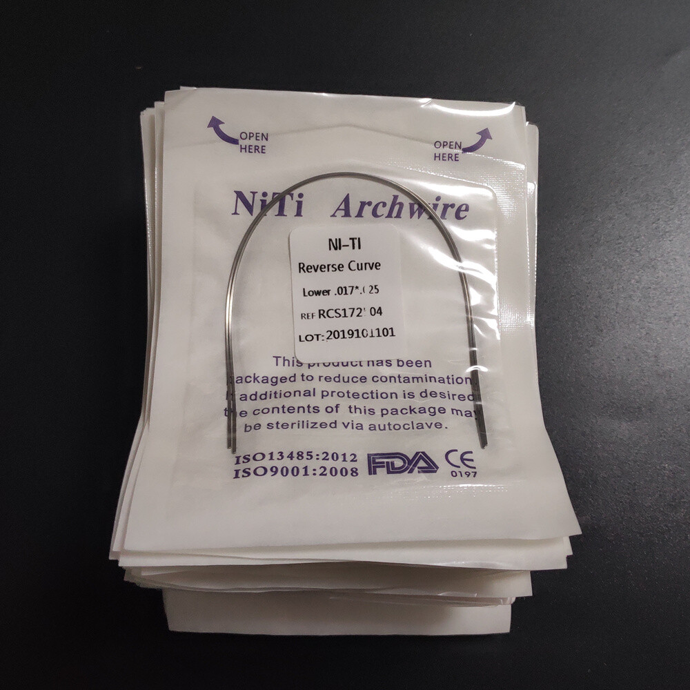 20Pack Dental Orthodontic Reverse Curve Arch Wire Niti Super Elastic Rectangular