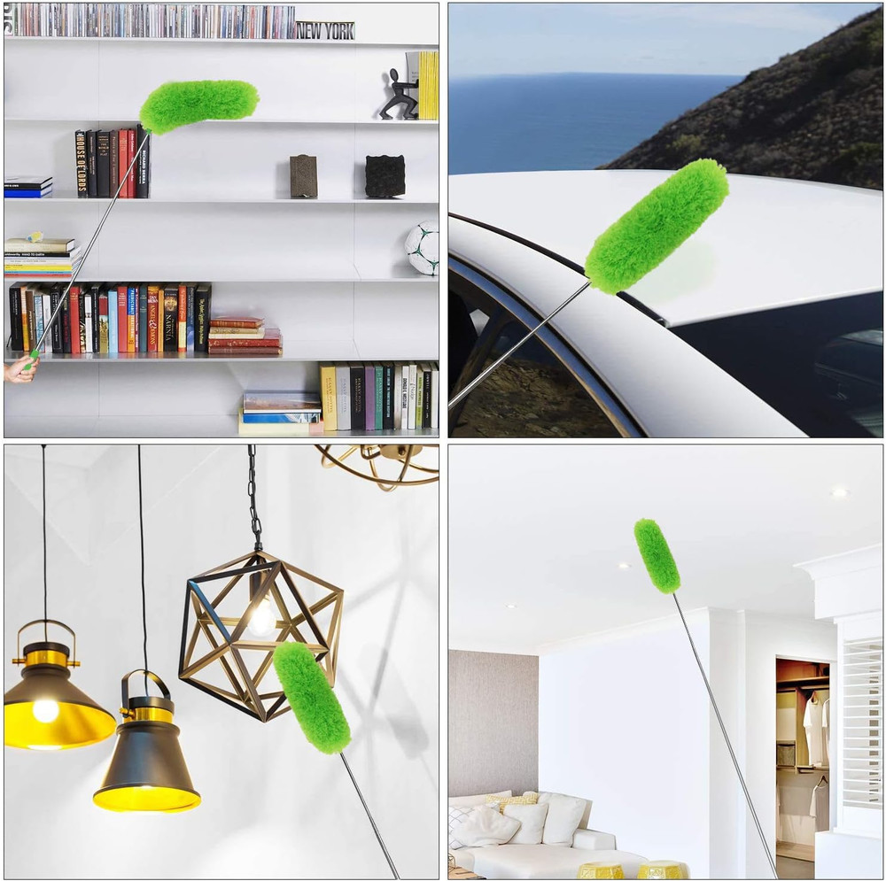 Microfiber Feather Duster Extendable Duster with 100 inches Extra Long Pole, Ben