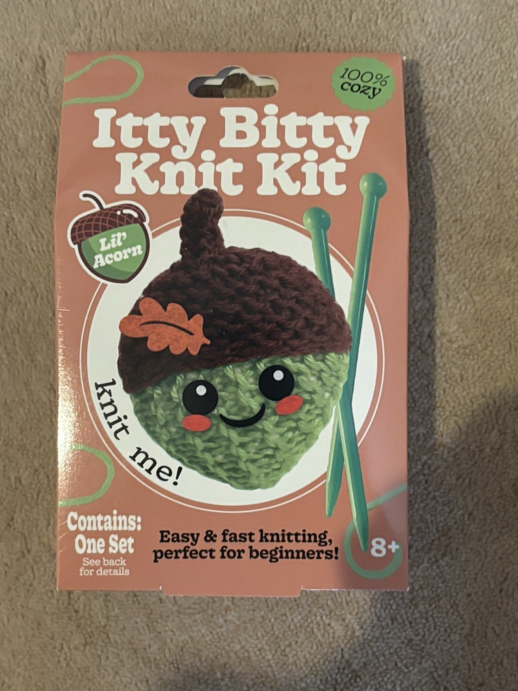 NEW, ITTY BITTY KNIT KIT, LIL' ACORN, FALL SET