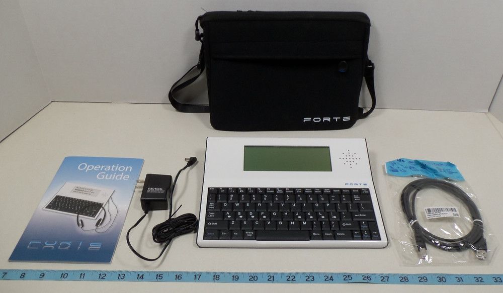 Writer Advanced Forte Keyboard Word Processor Text to Speech w/ Case Charger USB