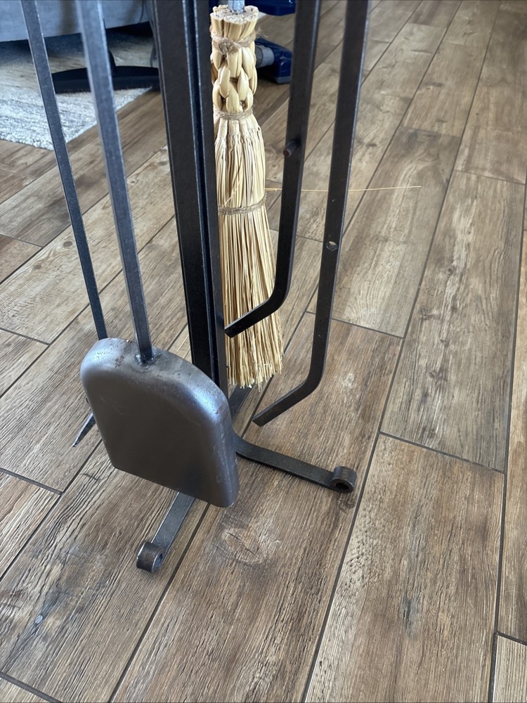 fireplace tool set used