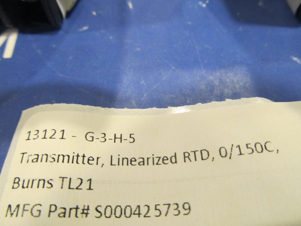 Burns Engineering TL21 Linearized RTD Transmitter, 0/150C, Unused Surplus