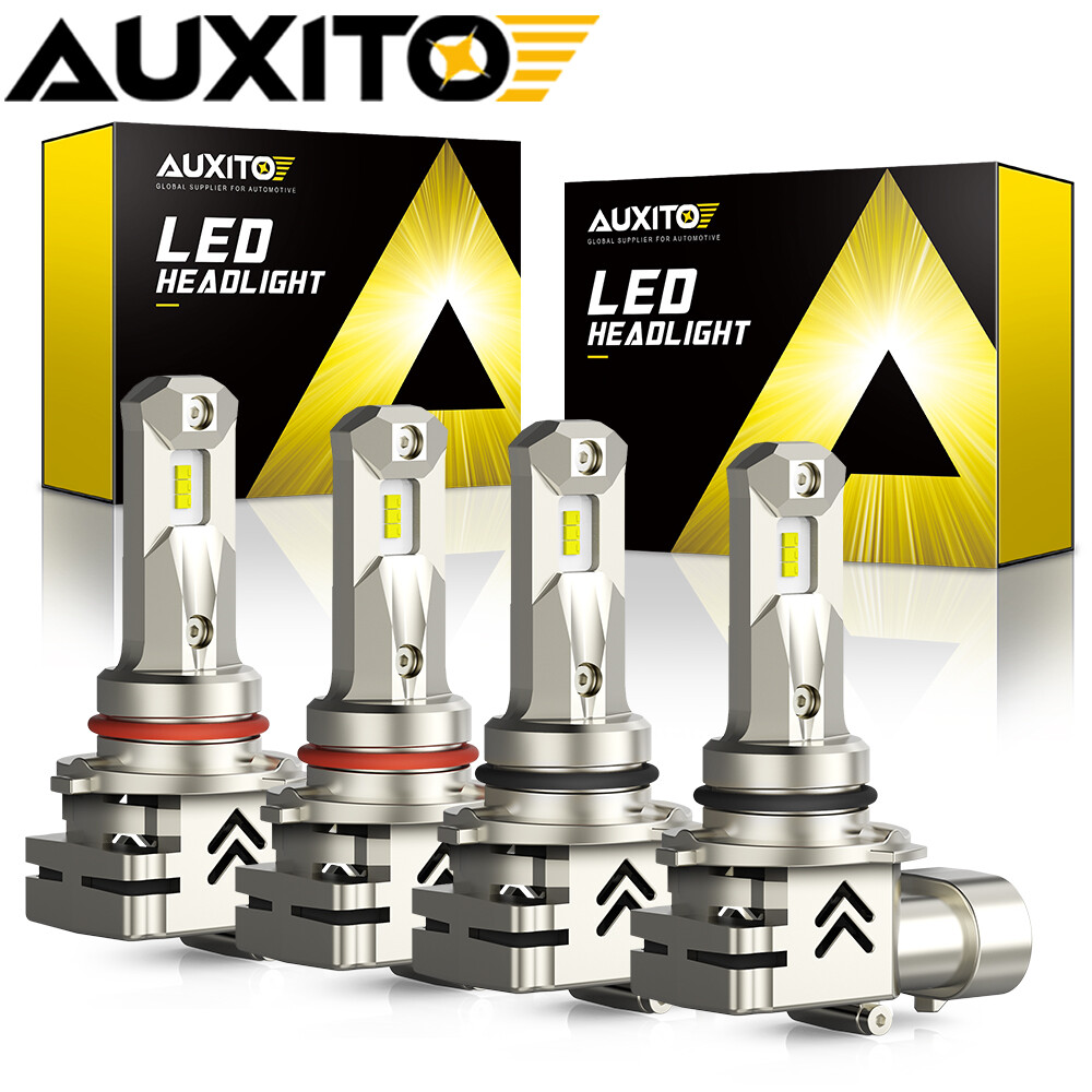 AUXITO Combo White 6000K LED Headlight Kit 9005 9006 Bulbs High + Low Beam New