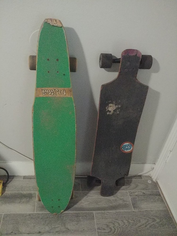 2 longboard skateboards