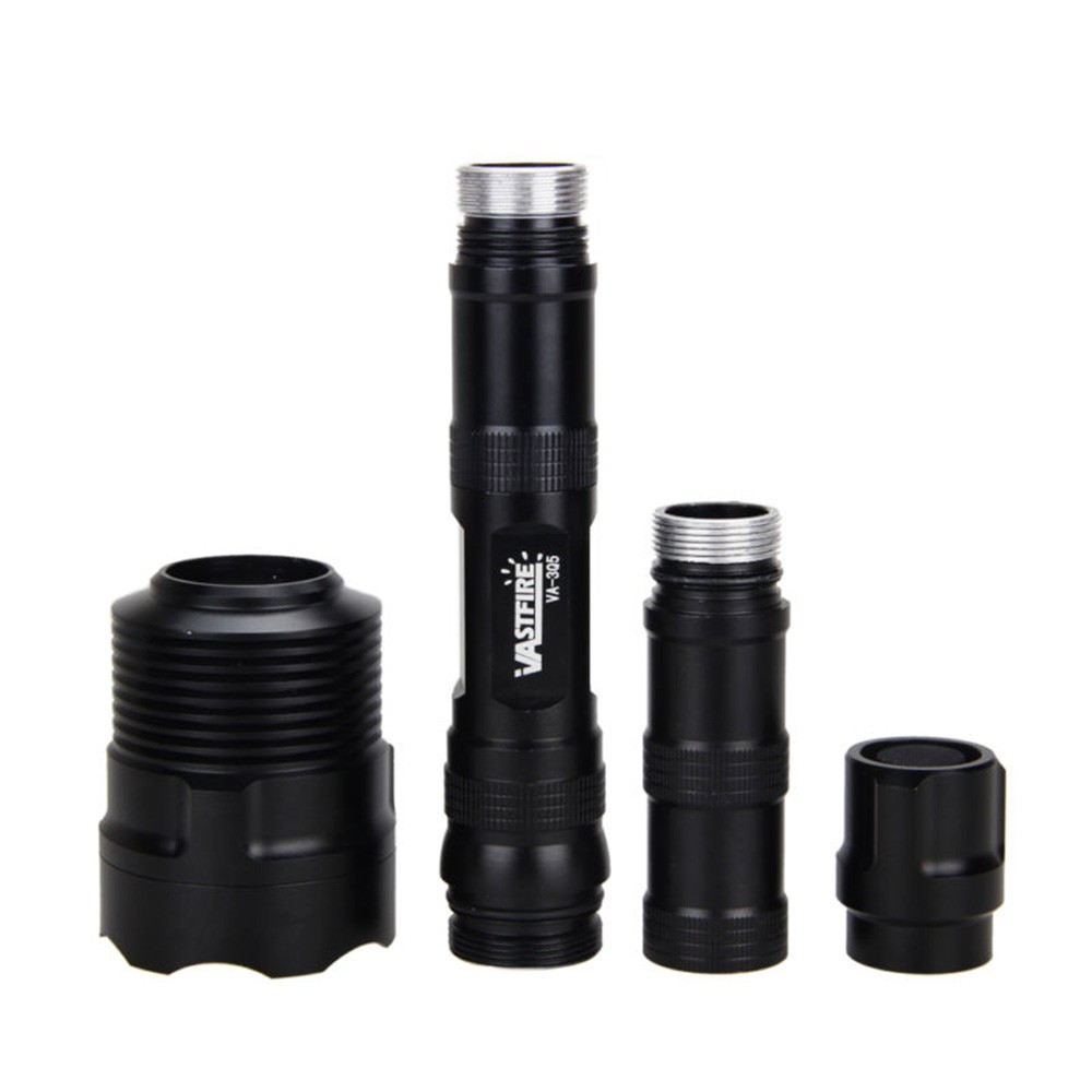 Hunting 3*LED Flashlight Torch 1-Mode Light 20mm Rail Scope Mount w/ Switch